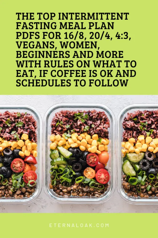 The Top Intermittent Fasting Meal Plan Pdfs For 168 204 43 Vegans Women Beginners And 4333