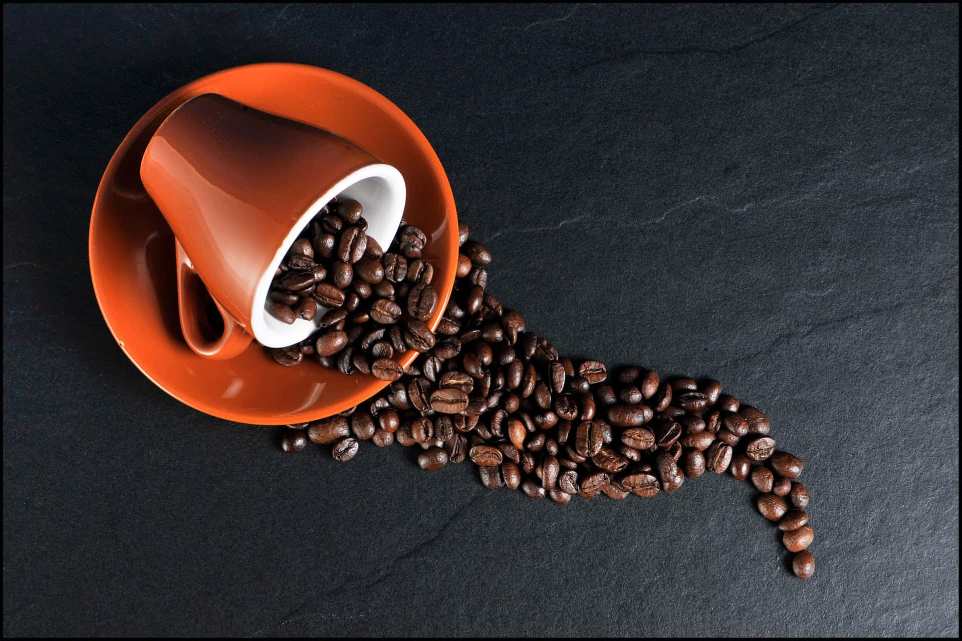 fasting coffee beans in mug