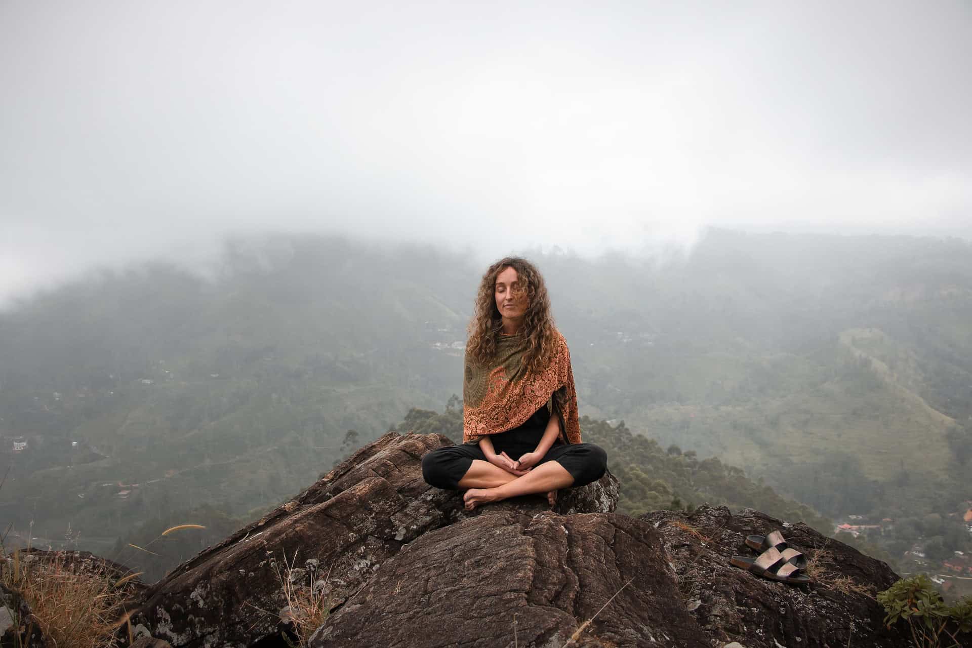 fasting yoga on the mountain